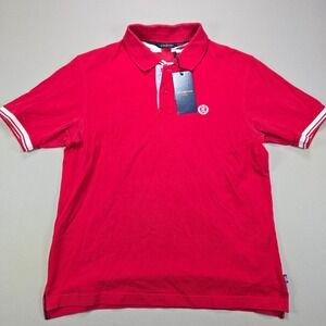 Henri Lloyd Norbit Polo Shirt Red Pique Crest Logo Mens Size M M32085 NEW